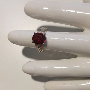 Sterling Silver CZ Stone Ring Size 8